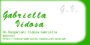 gabriella vidosa business card